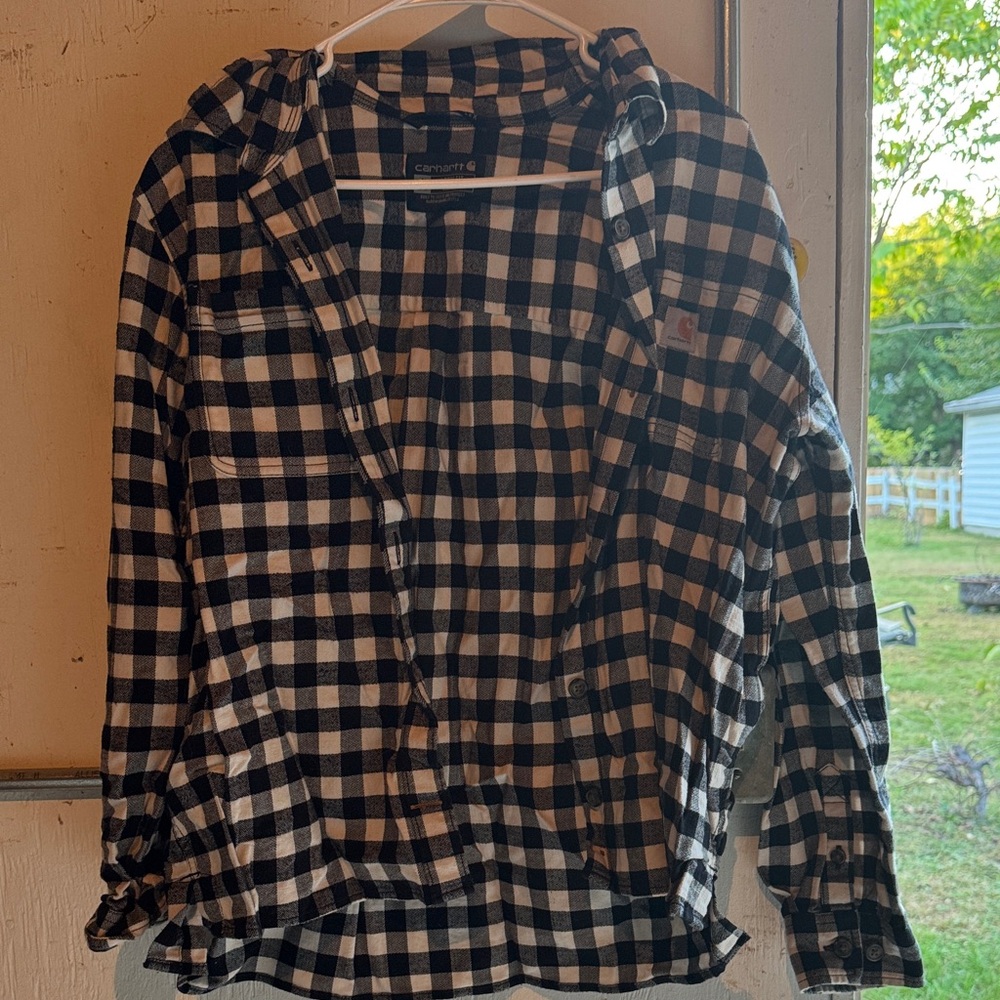 Carhartt Black and White Checkered Shirt